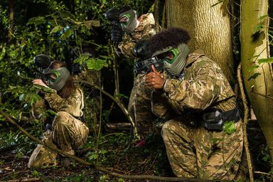 Forest Paintballing with 100 Paintballs for Four
