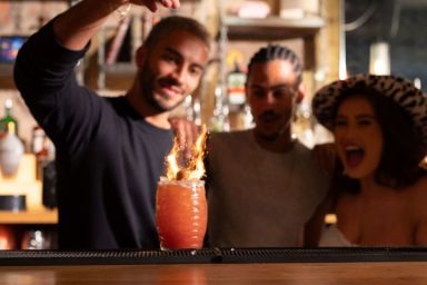 Cocktail Masterclass with a Pizza or Burger for Two