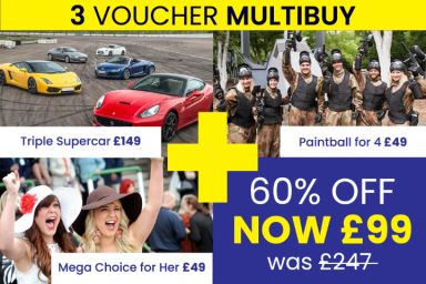 Drive, Play & Choose – 3 Voucher Multibuy