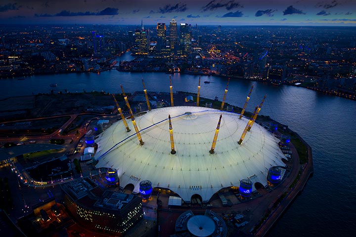 Up at The O2 and 3 Course Meal with Sparkling Wine at Café Rouge for Two - Weekend