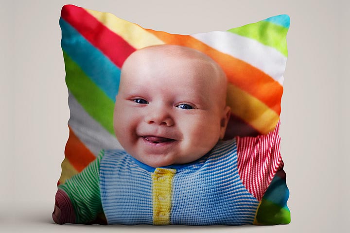 Personalised Baby Photo Cushion