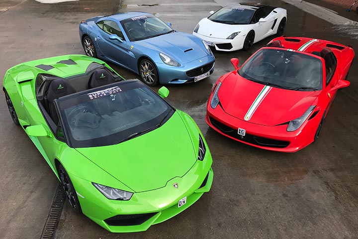 Triple Supercar Driving Choice at Carver Barracks Circuit, Essex