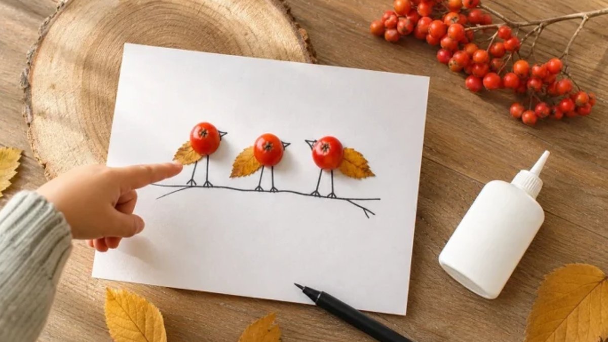 Simple fall craft turns rowan berries into bird decor Turn Rowan Berries Into Little Round Birds This Fall.