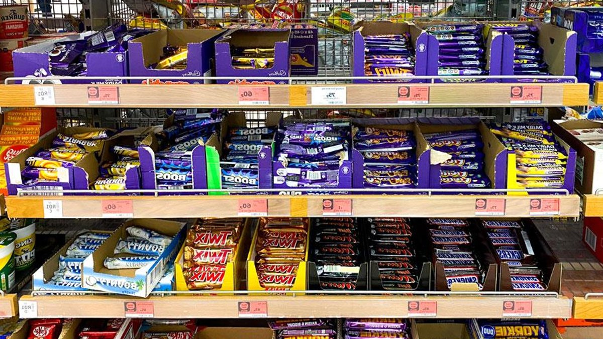 Chocolate in a shop.