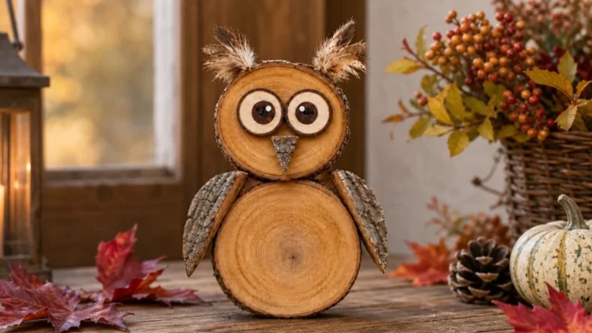 Quick 30-Minute Wood Slice Owl Craft for Fall Quick 30-Minute Wood Slice Owl Craft for Fall - wood slice owl craft