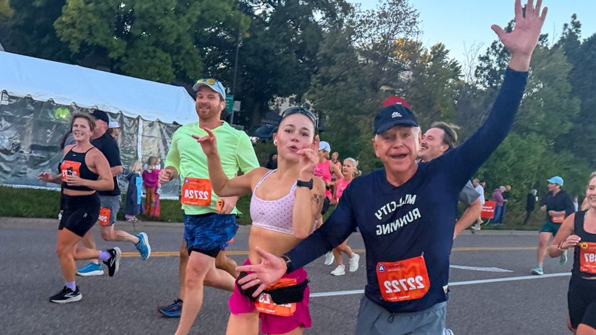 Governor Walz Outpaces Daughter in 10-Mile Race - 10-mile race