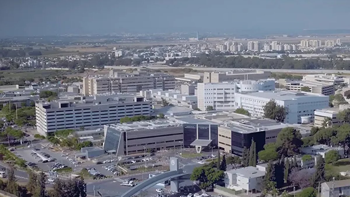 Aerial view of the Sheba Medical Center campus in Tel HaShomer, Israel, which brings together acute-care, pediatric, rehabili
