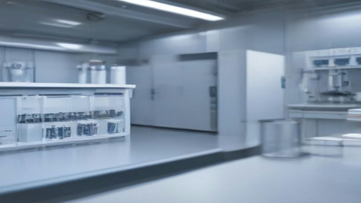 Pharmaceutical research laboratory equipment.