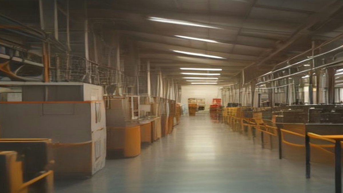 Modern factory production line.