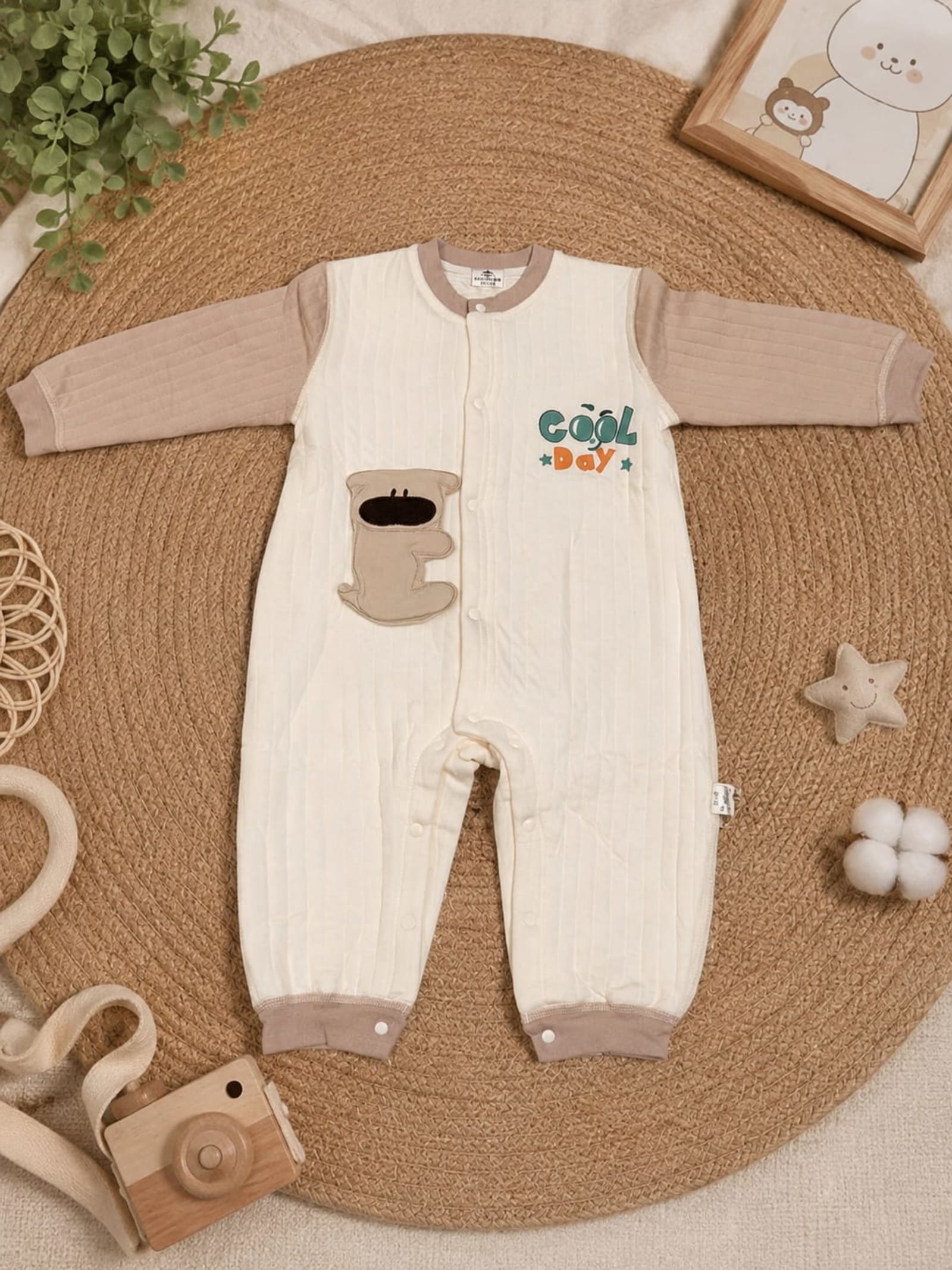 Cool Day Bear Baby Romper