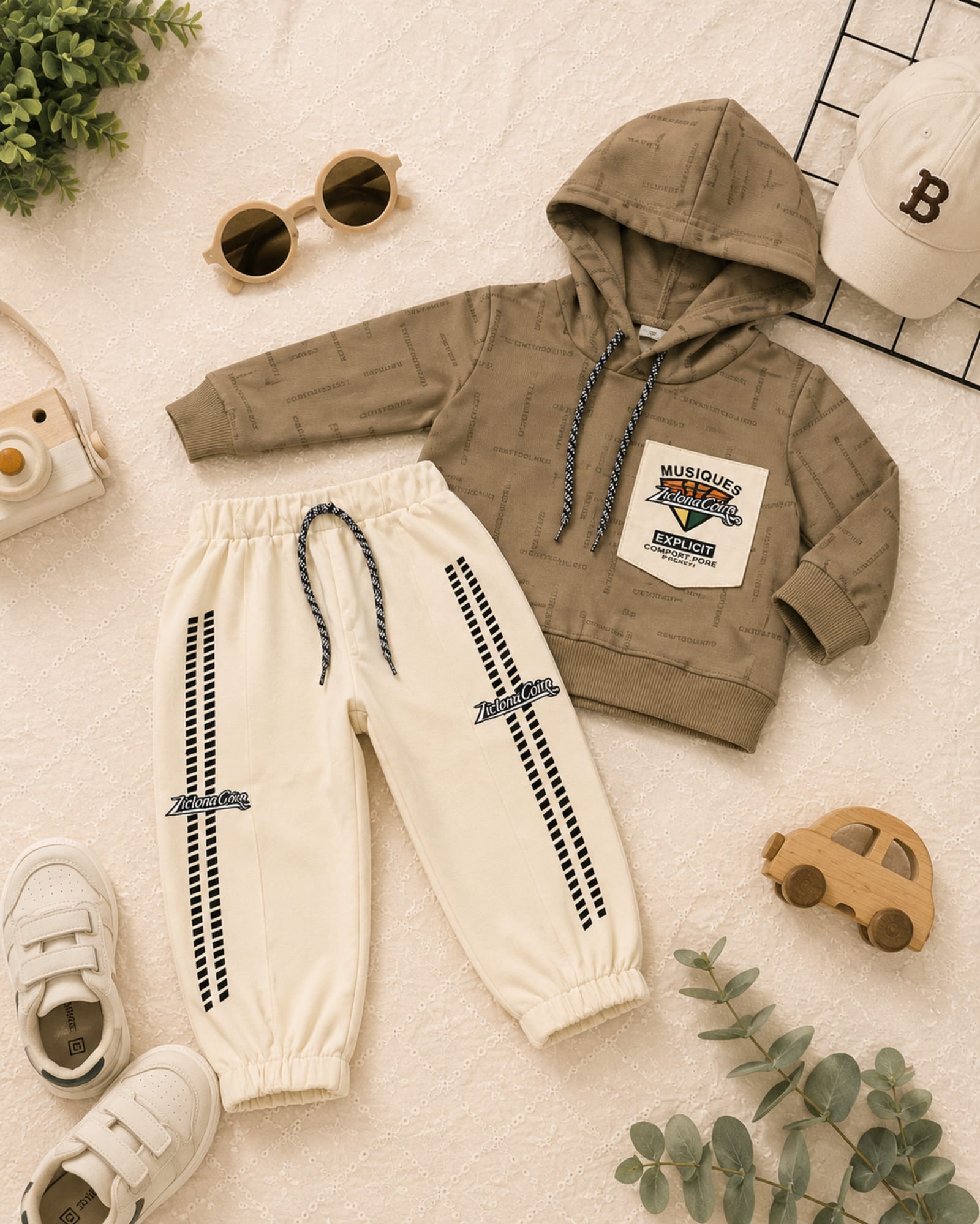 Urban Explorer Hooded 2-Piece Boys Jogger Set | Imported alternate view