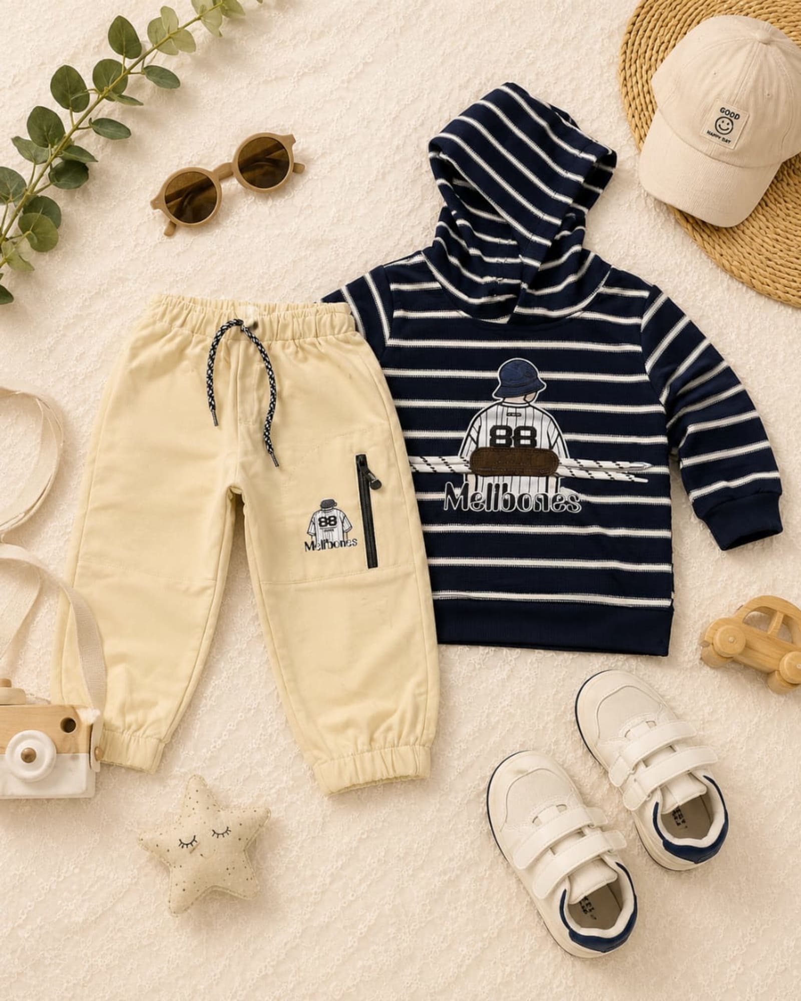 Melbourne 88 Striped Hoodie 2-Piece Boys Pant Set alternate view