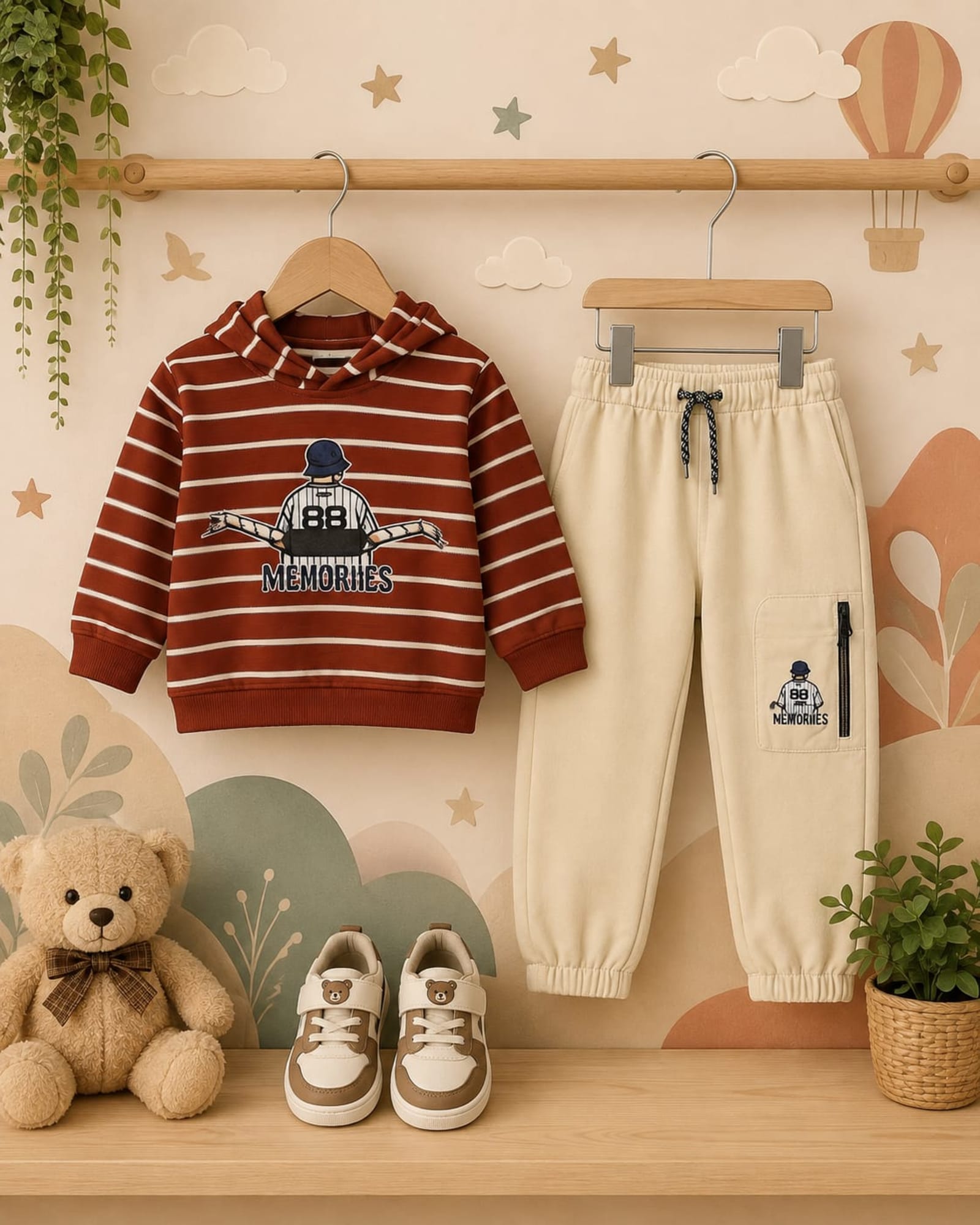 Melbourne 88 Striped Hoodie 2-Piece Boys Pant Set