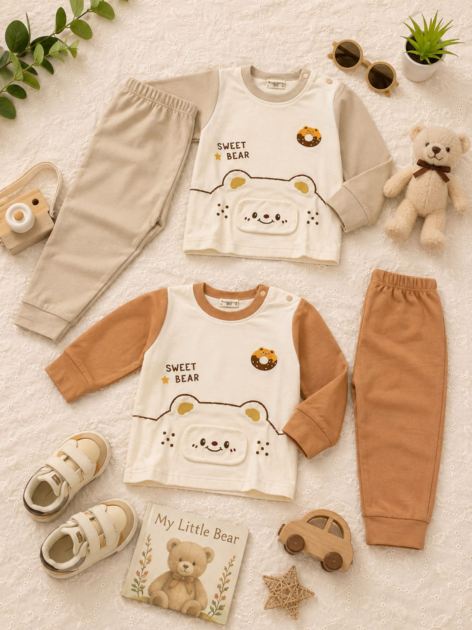 Sweet Bear Premium Imported 2-Piece Baby Winter Outfit Set