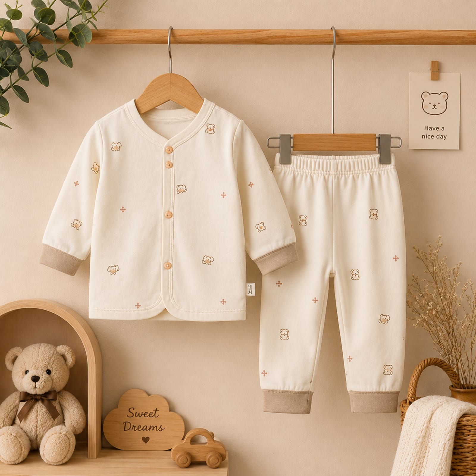 Tiny Teddy Premium Imported 2-Piece Newborn Baby Set