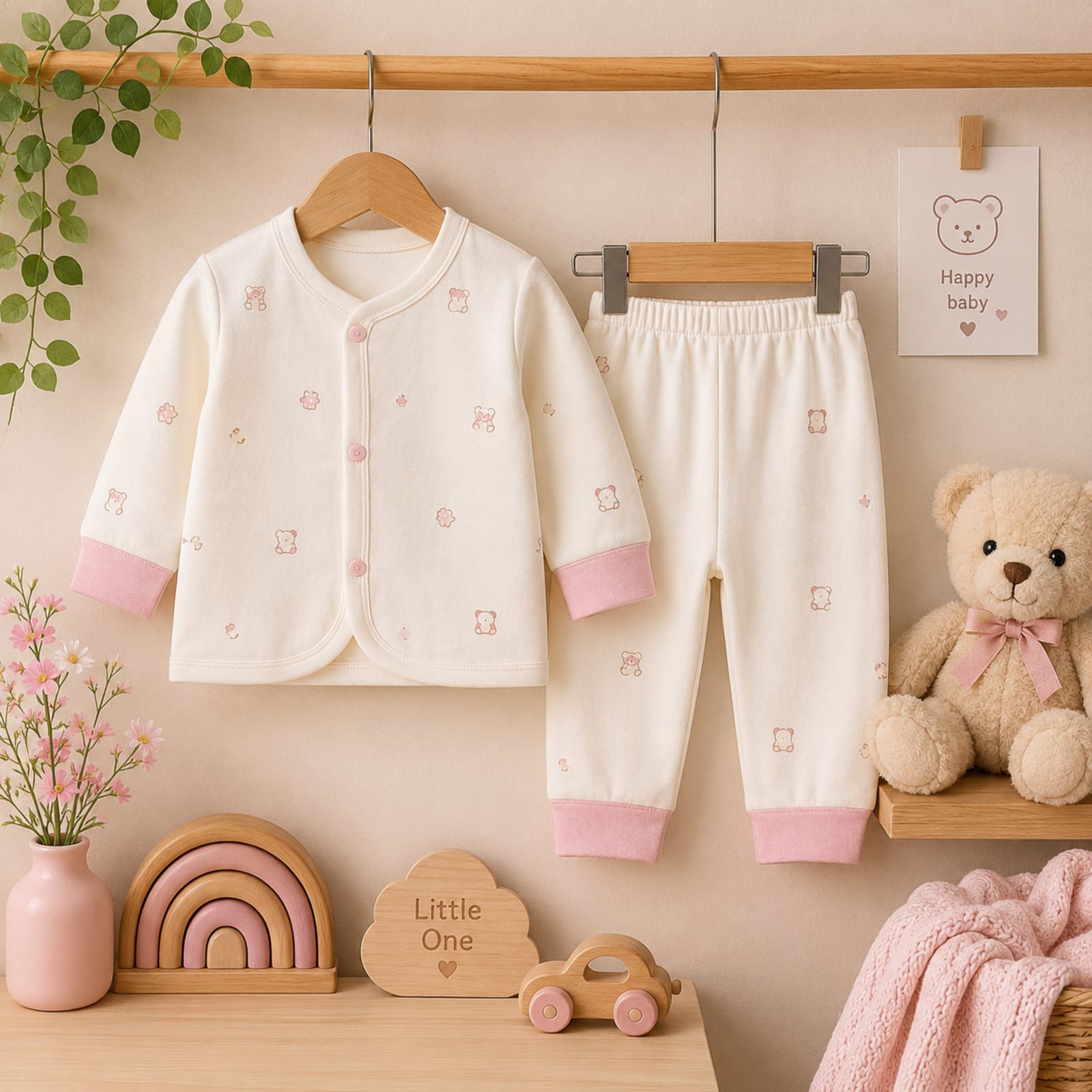 Tiny Teddy Premium Imported 2-Piece Newborn Baby Set alternate view