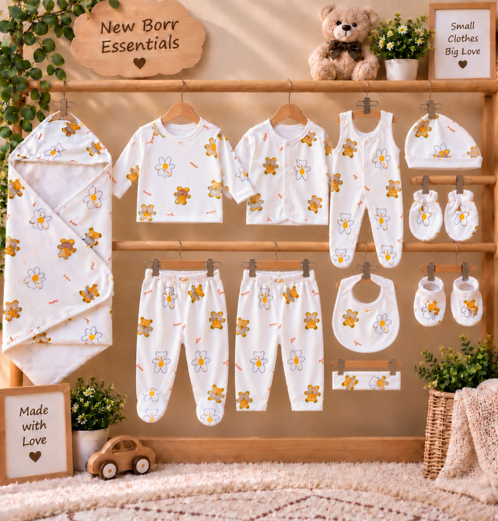 Newborn Baby 11-Piece Essentials Set – Ultra Soft , Warm & Comfortable Baby Clothing Set alternate view