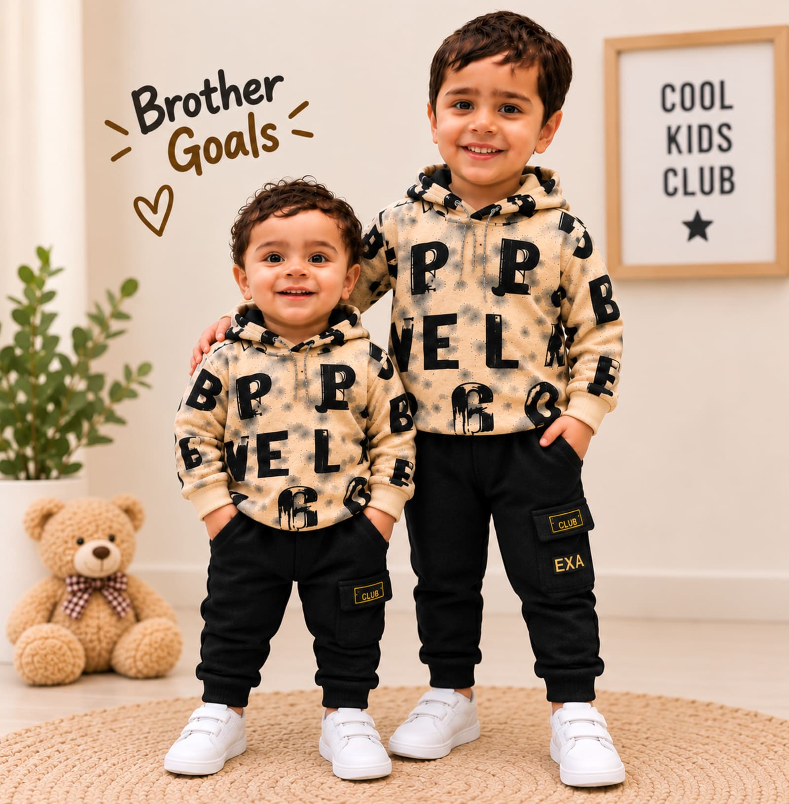 Urban Letters Hooded 2-Piece Boys Pant Set - IMP alternate view