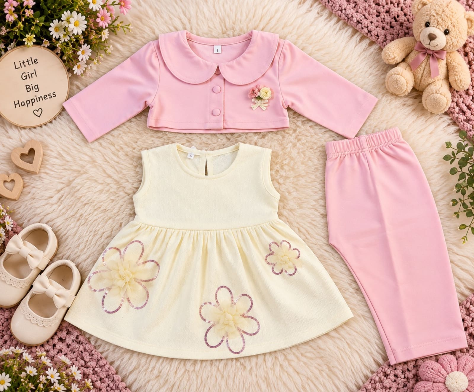 Little Blossom 3-Piece Girls’ Outfit Set alternate view