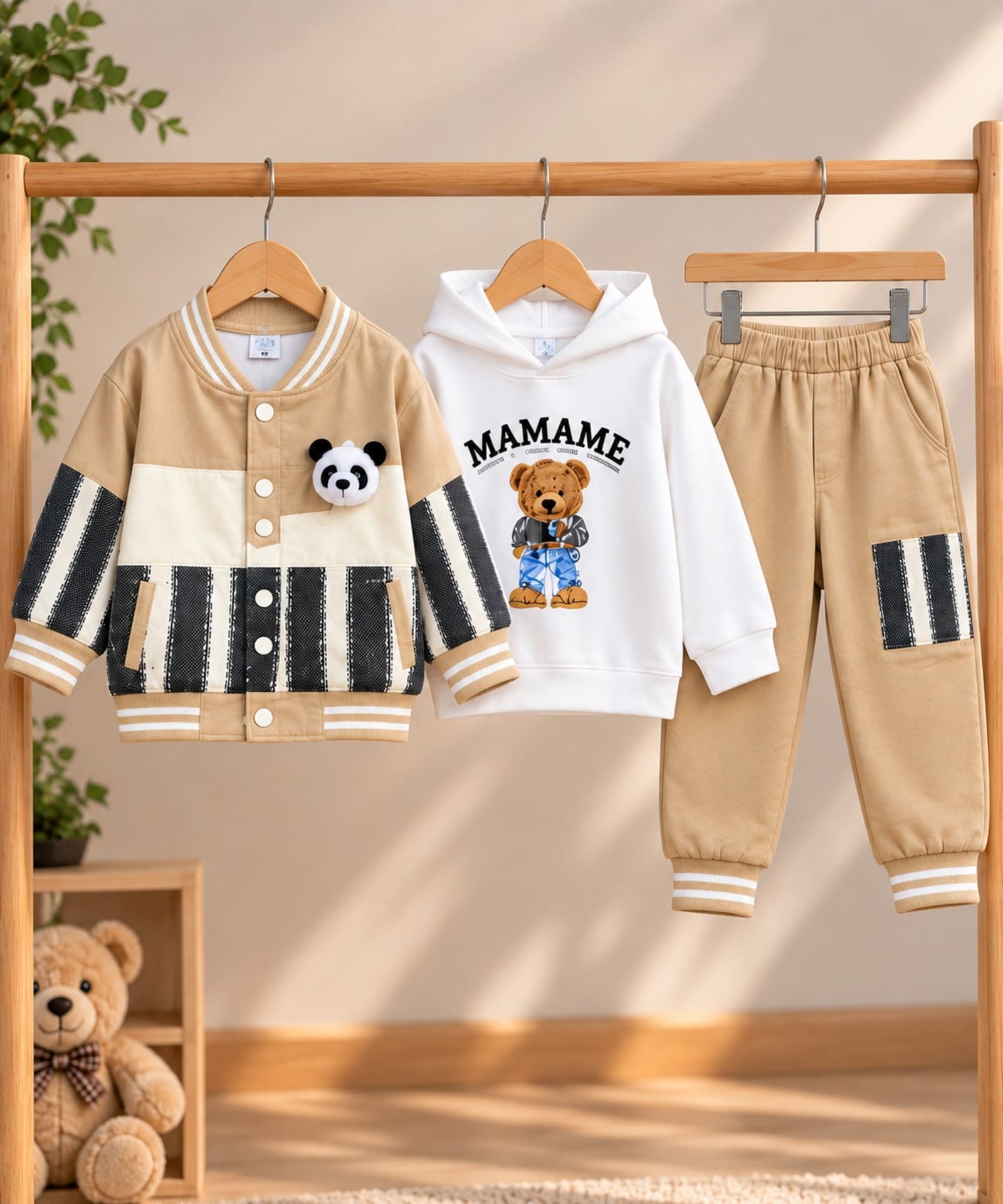 Little Panda 3-Piece Boys’ Winter Set – Jacket, Hoodie & Pants