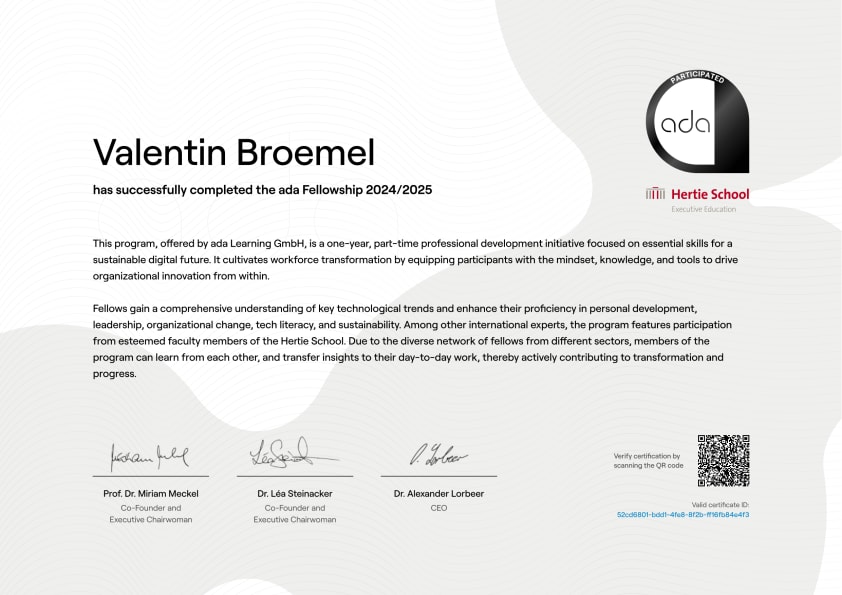 Certificate preview