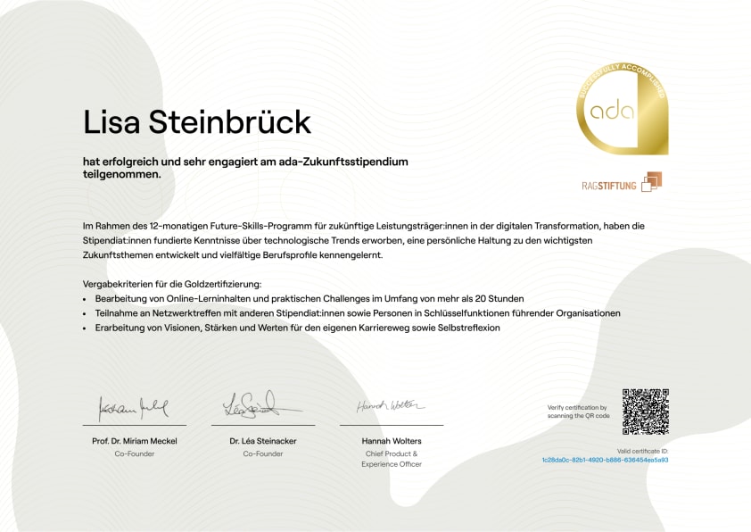 Certificate preview