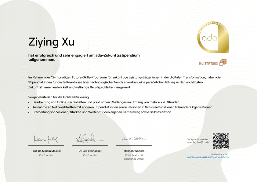 Certificate preview