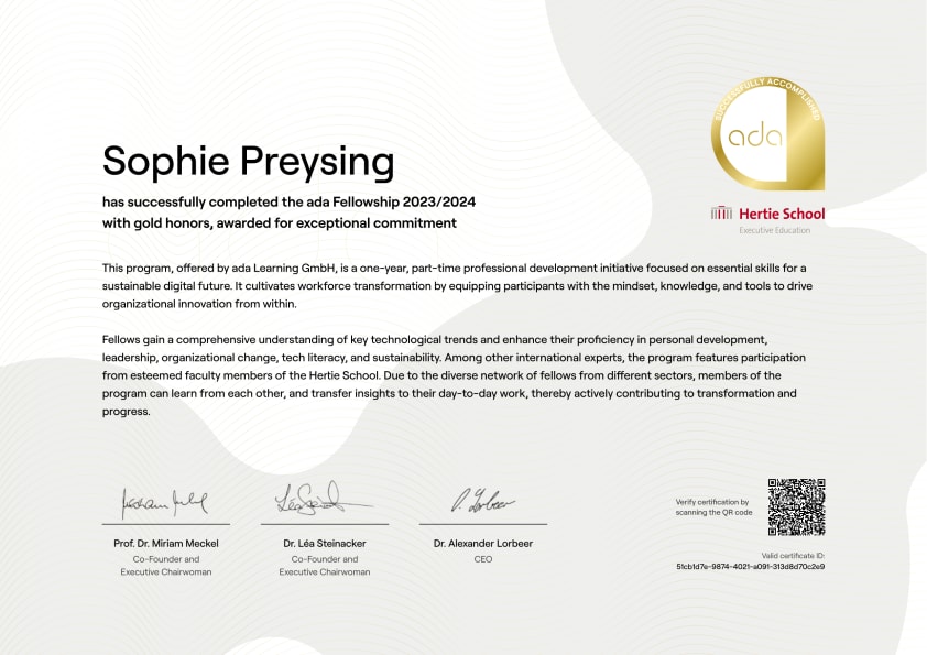 Certificate preview