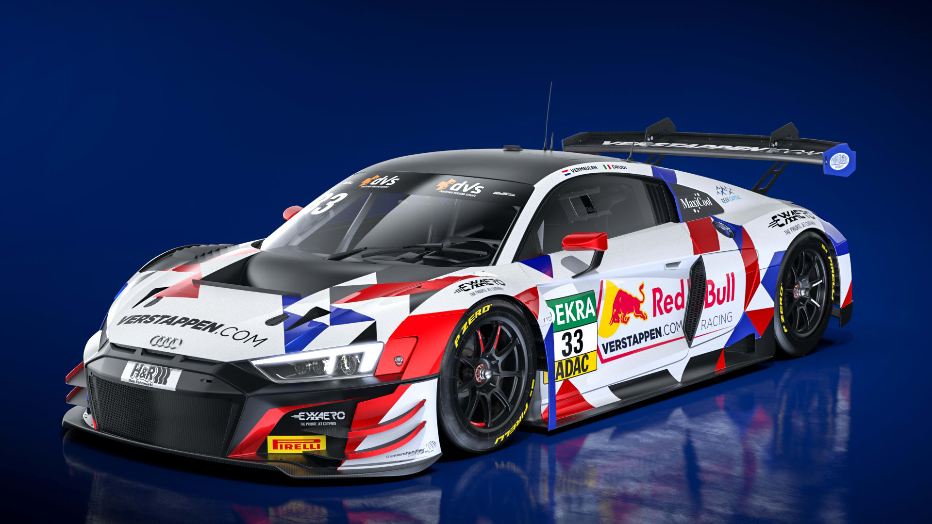 Car Collection with Verstappen Red Bull Audi | ADAC GT Masters