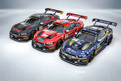 HRT enthüllt Design der drei Ford Mustang GT3