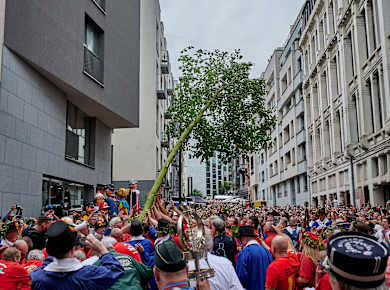 Brüssel, Maibaum-Setzen