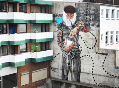 Hamburg, Fischersnetz-Mural