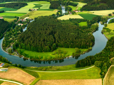 Seebruck, Floßfahrt auf der Alz