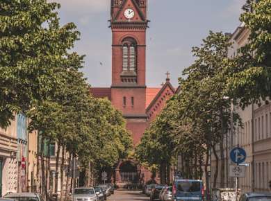 Die Kirche am Neustädter Markt.