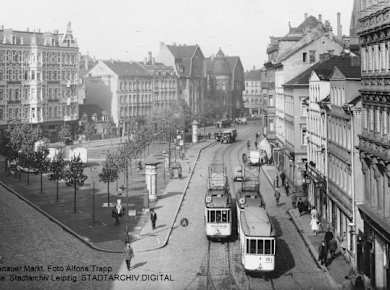 Der Lindenauer Markt um 1970.