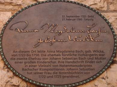 Anna Magdalene Bach stand Ihrem Mann zur Seite.
