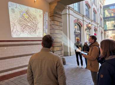 Ein Blick in Innenhöfe und Passagen.