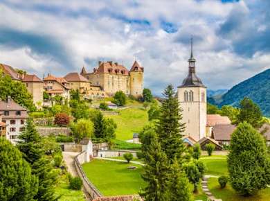 Ganztägige Wintertour nach Gruyères von Genf mit dem Bus
