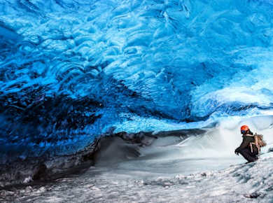 Kristallblaue Eishöhlentour ab Jökulsárlón mit einem Super-Jeep