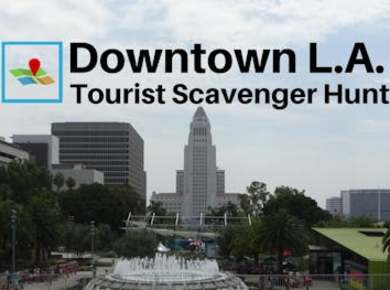 Touristen-Schnitzeljagd in der Innenstadt von Los Angeles