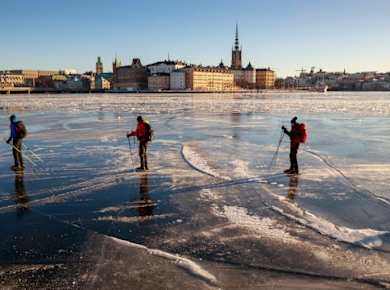 Fortgeschrittene Eislauftour durch Stockholm