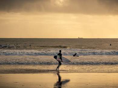 Privater Surfunterricht am Strand von Carcavelos