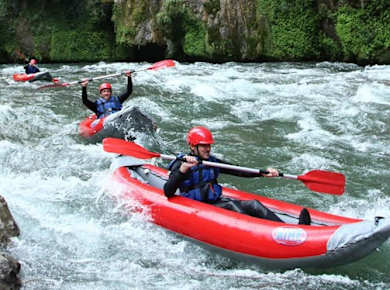 Kajakfahren auf dem Fluss Noguera Pallaresa