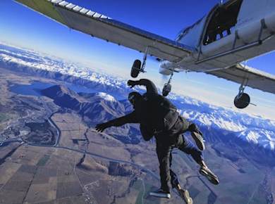 10.000 Fuß Tandemsprung über dem Mt. Cook