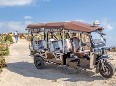 Gozo Tuk-Tuk & Comino Island Hopper Boat Tour
