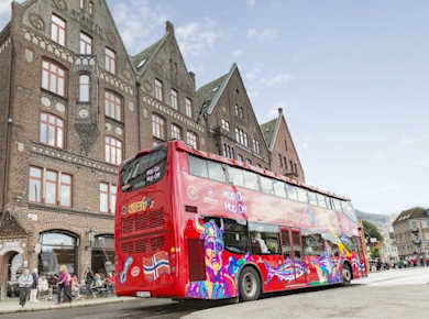 City Sightseeing hop-on hop-off bus tour of Bergen