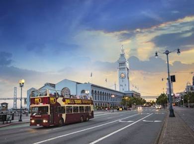 Panorama-Nachttour mit dem Big Bus durch San Francisco