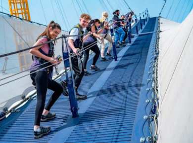 Up at The O2 daylight climb