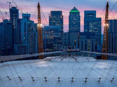 Up at The O2 twilight climb