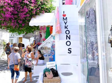 Geführter Einkaufsbummel und Rundgang durch Mykonos-Stadt
